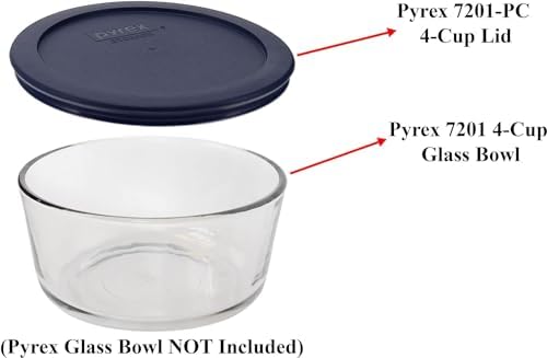 4-Piece Pyrex Blue Plastic Lids