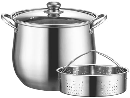 Stainless Steel Stockpot with Lid Nonstick for Soups Stews Pasta 22cm