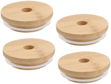 Mikinona 4-Piece Reusable Mason Jar Lids