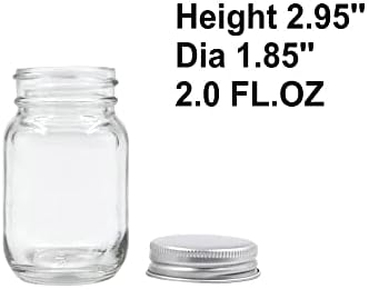 ROORUZ 2oz Mason Jar with Silver Lid x24