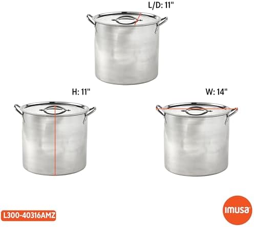 Imusa16qt Stainless Steel Stock Pot