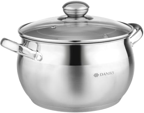 High-Quality 4 Quart Stainless Steel Stock Pot with Glass Lid