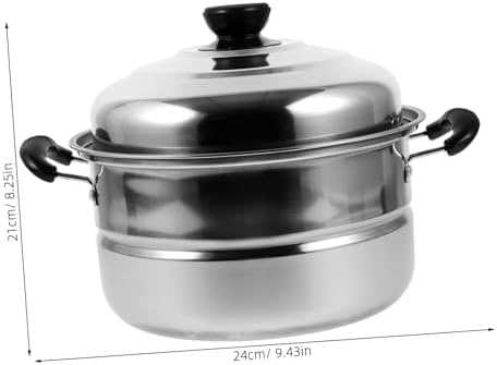 UTHCLO Stainless Steel Stockpot with Steaming Basket