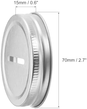 Exquisite Metal Coin Slot Lids for Canning Banks 12Pcs 70mm Silver Tone