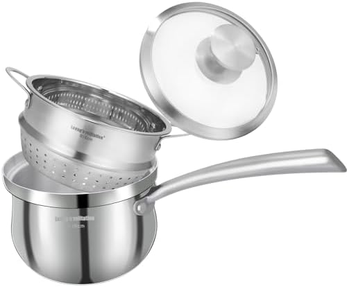 23 qt Tri-Ply Stainless Steel Saucepan with Steamer