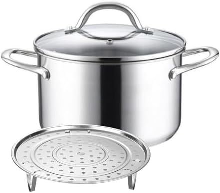 AIZYR Stainless Steel Multifunctional Soup Pot Durable Thick Bottom for Hotpot