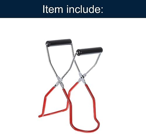 Uxcell Canning Jar Lifter Tongs Stainless Steel with Plastic Grips 22cm