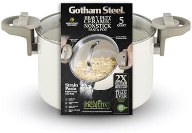 GOTHAM STEEL STRainer Lock 5 Qt Multi-Purpose Stock Pot