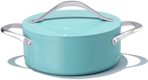 45 QT Nonstick Ceramic Dutch Oven 500F Safe Dishwasher Induction Compatible