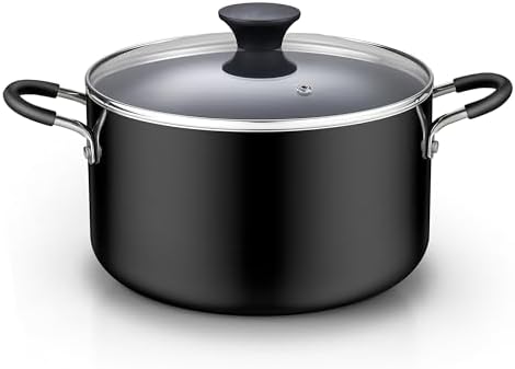 Cook N Home Nonstick Stockpot with Lid - 6-QT for Perfect Cooking
