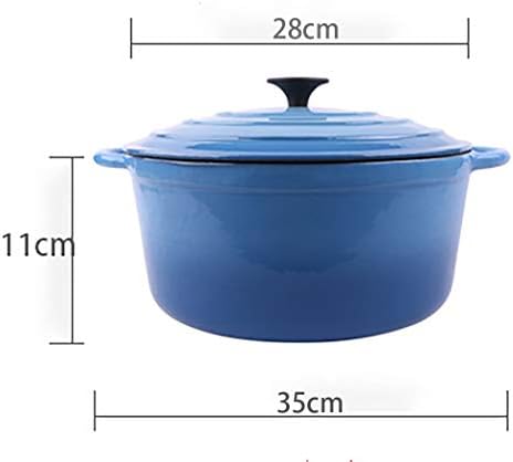 28cm Blue Cast Iron Soup Pot