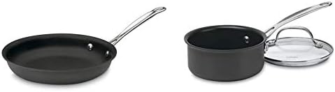 Cuisinart Chefs Classic Nonstick Cookware Bundle - Perfect Pots Heat Evenly Easy to Clean