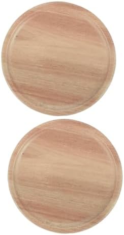 VINTORKY 2pcs Leakproof Wooden Mason Jar Lids with Silicone Seal
