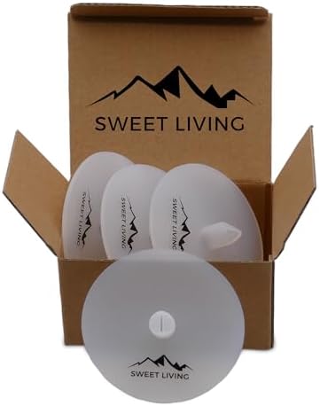 Semi-Translucent Silicone Fermenting Lids for Mason Jars Pack of 4