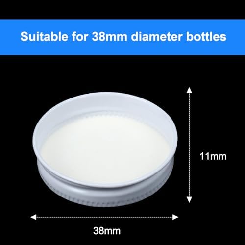 Patelai 38mm White Growler Metal Caps
