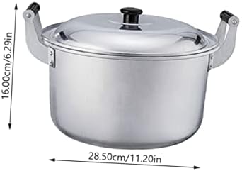 STOBAZA Aluminum Soup Pot - Multifunctional Cooking Pot for Kitchen Use - Safe Sturdy
