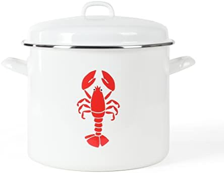 Martha Stewart 16-Quart Enamel On Steel lobster stock pot - Durable Stain-Resistant