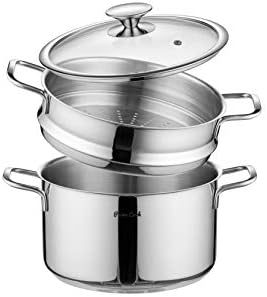 64 QT 1810 Stainless Steel Stock Pot with Steamer Insert