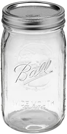 Ball Quart 32oz Jar with Silver Lid Wide Mouth