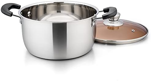 TeamFar 3 Quart Stock Pot Stainless Steel