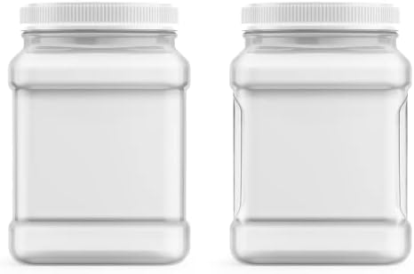 Organize Storage 6 64 fl oz Clear Jars with Pinch Handles