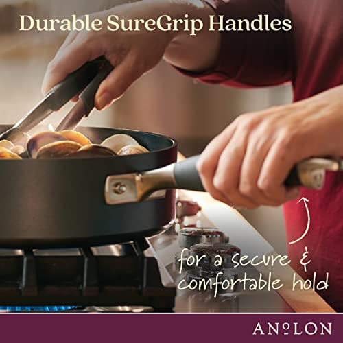 Anolon Advanced Home Hard-Anodized Nonstick Wide Stock Pot Moonstone