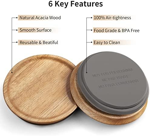 Reusable Storage Lids for Mason Jars Silicone seal Airtight