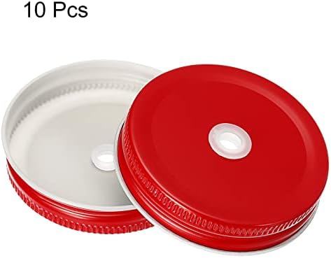 Ergonomic Mason Jar Lids with Straw Hole - Canning Serving Tips
