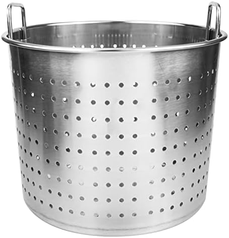 UPKOCH Stainless Steel Stock Pot Insert Steamer Basket Perfect for Boiling Seafood