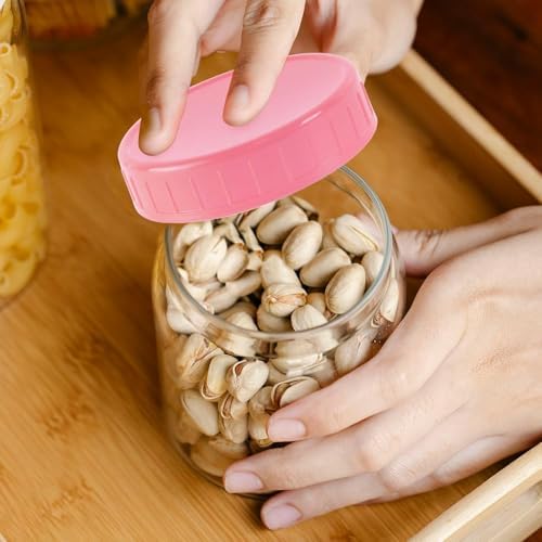 Premium 20-Pack Mason Jar Lids with Silicone Sealing Ring
