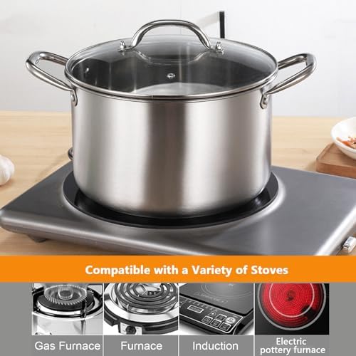 High-Quality 304 SS Stockpot with Lid