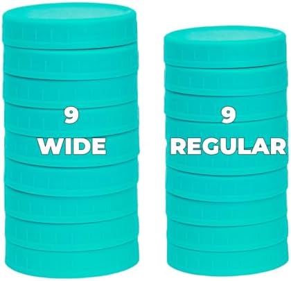 Bedgeta 18-Pack Mason Jar Lids with Leak Proof Silicone Rings