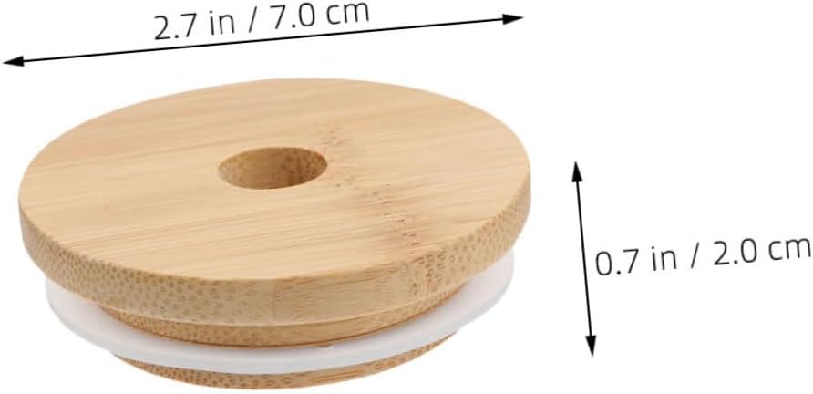 STOBAZA 6pcs Wooden Lids for Mason Jars