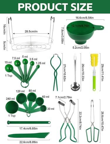 Kalolary 19-Piece Canning Starter Kit for Home Use