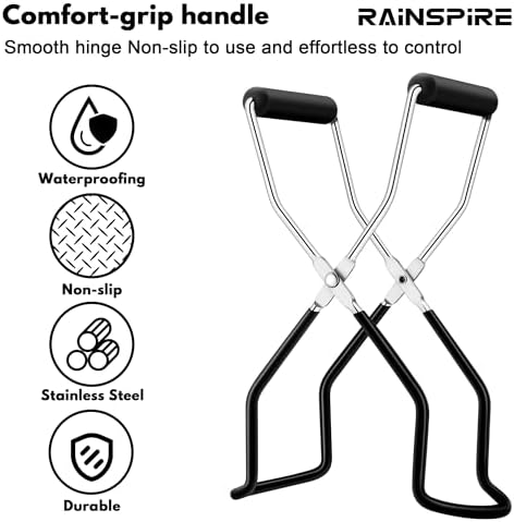 Rainspire Canning Jar Lifter with Non-Slip Handle