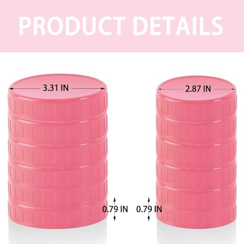 Premium 20-Pack Mason Jar Lids with Silicone Sealing Ring