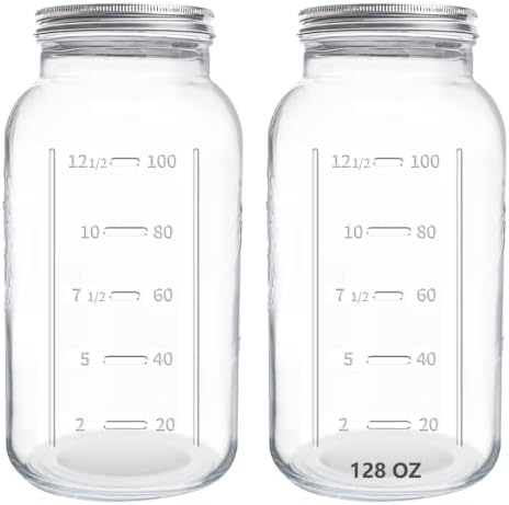Elegant 128oz Mason Jars Set