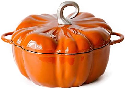 SISWIMinduction Cast Iron Stockpot with Lid Orange Pump