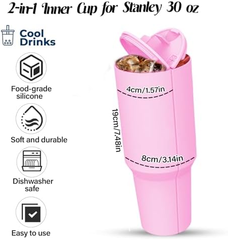 osphin 30oz Stanley Cup Double Drink Separator Silicone Liner