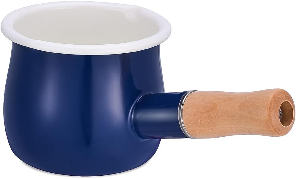 YumCute Home Small Enamel Milk Pot Heat-Conductive Kitchen Pan