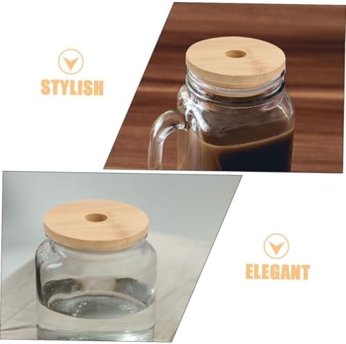 STOBAZA 6pcs Wooden Lids for Mason Jars