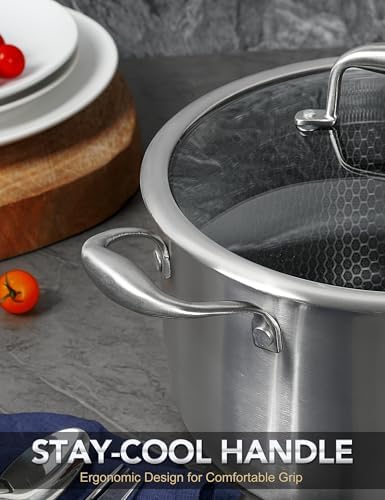 MICHELANGELO Tri-Ply 8-Quart Stock Pot with Lid