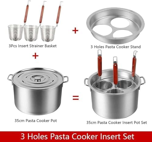 Premium stainless steel pasta cooker set for home restaurant use