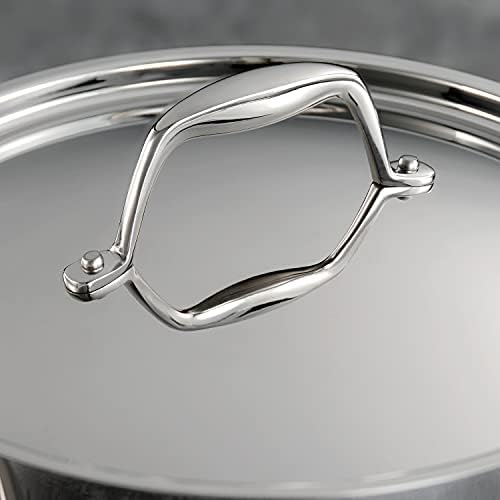 Durable 2-Quart Stainless Steel Saucepan with Lid