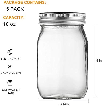 16 oz Glass Mason Jars