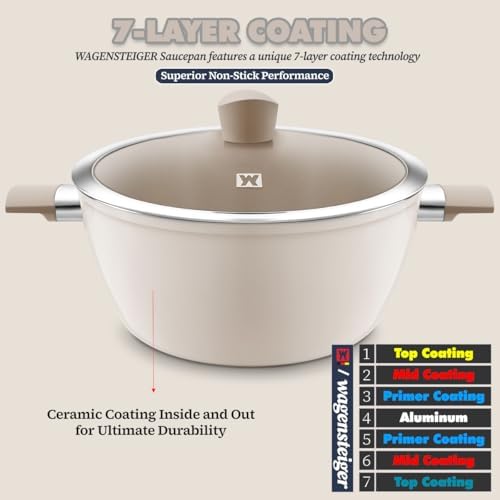 WAGENSTEIGER7-Layered Ceramic Stock Pot with Non-Stick Bakelite Handles