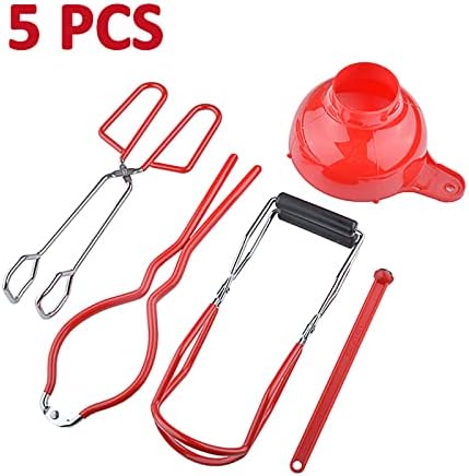 Disappears Canning Kit - 5PCS Stainless Steel Heat-Resistant Canning Essentials Set Red