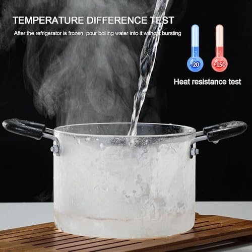 2000ml Transparent Glass Cooking Pot