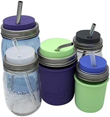 2-pack Ultra Violet Silicone Straw Tumbler Lids for Fermentation Serving