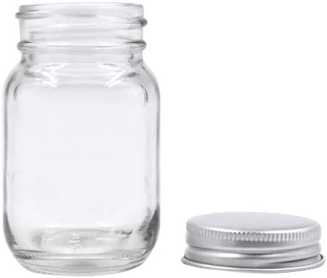 ROORUZ 2oz Mason Jar with Silver Lid x24
